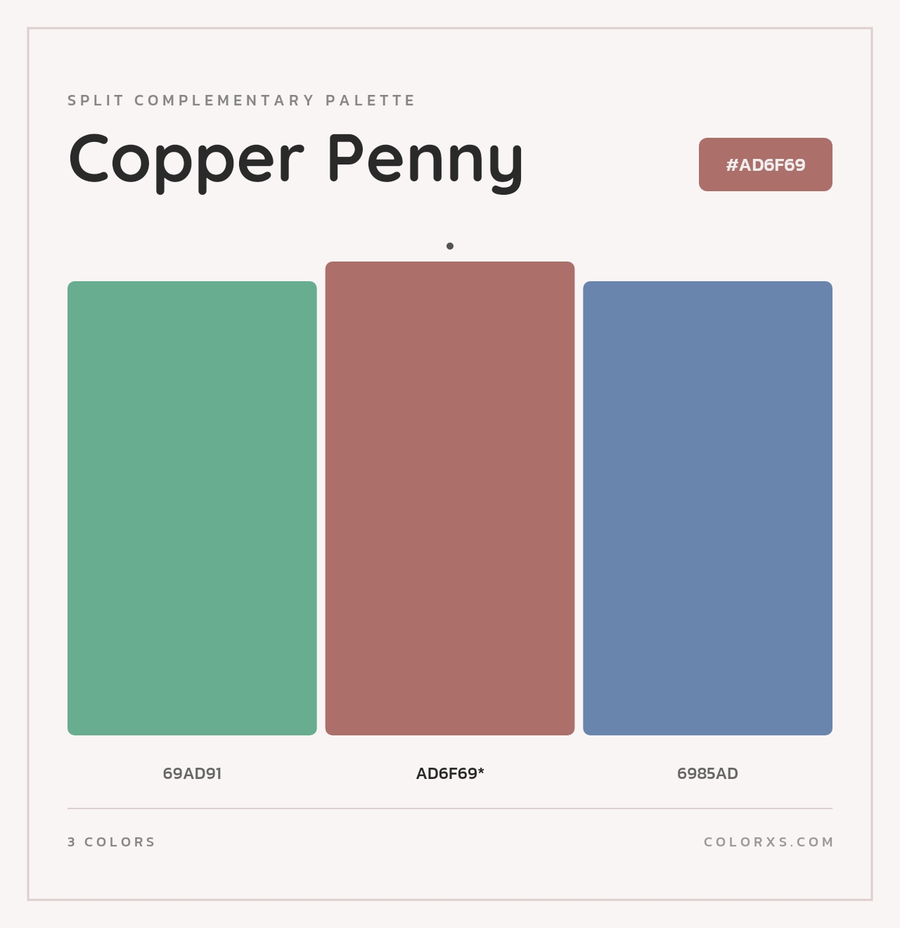 Copper Penny - Split-Complementary Color Palette