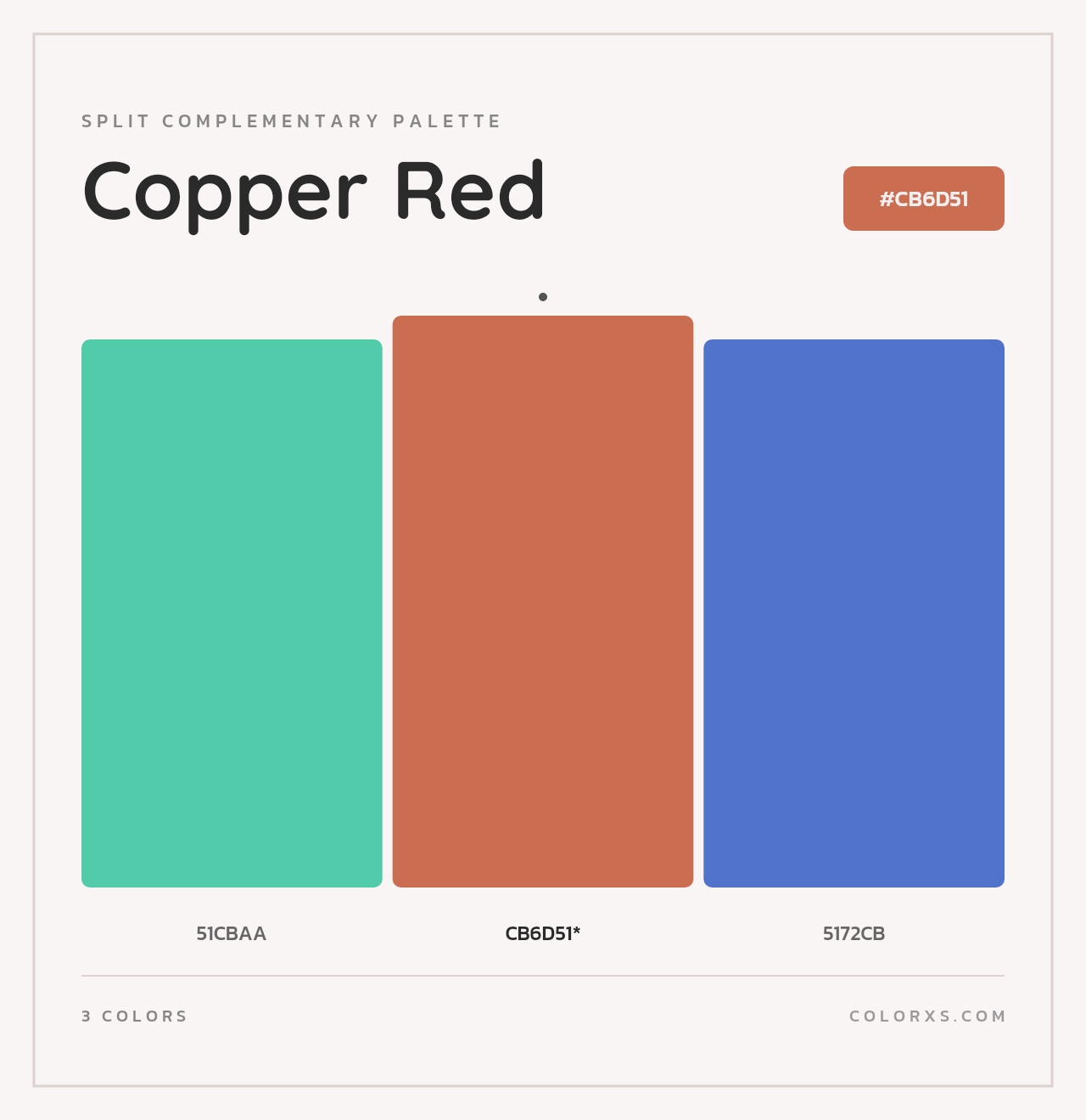 Copper Red - Split-Complementary Color Palette