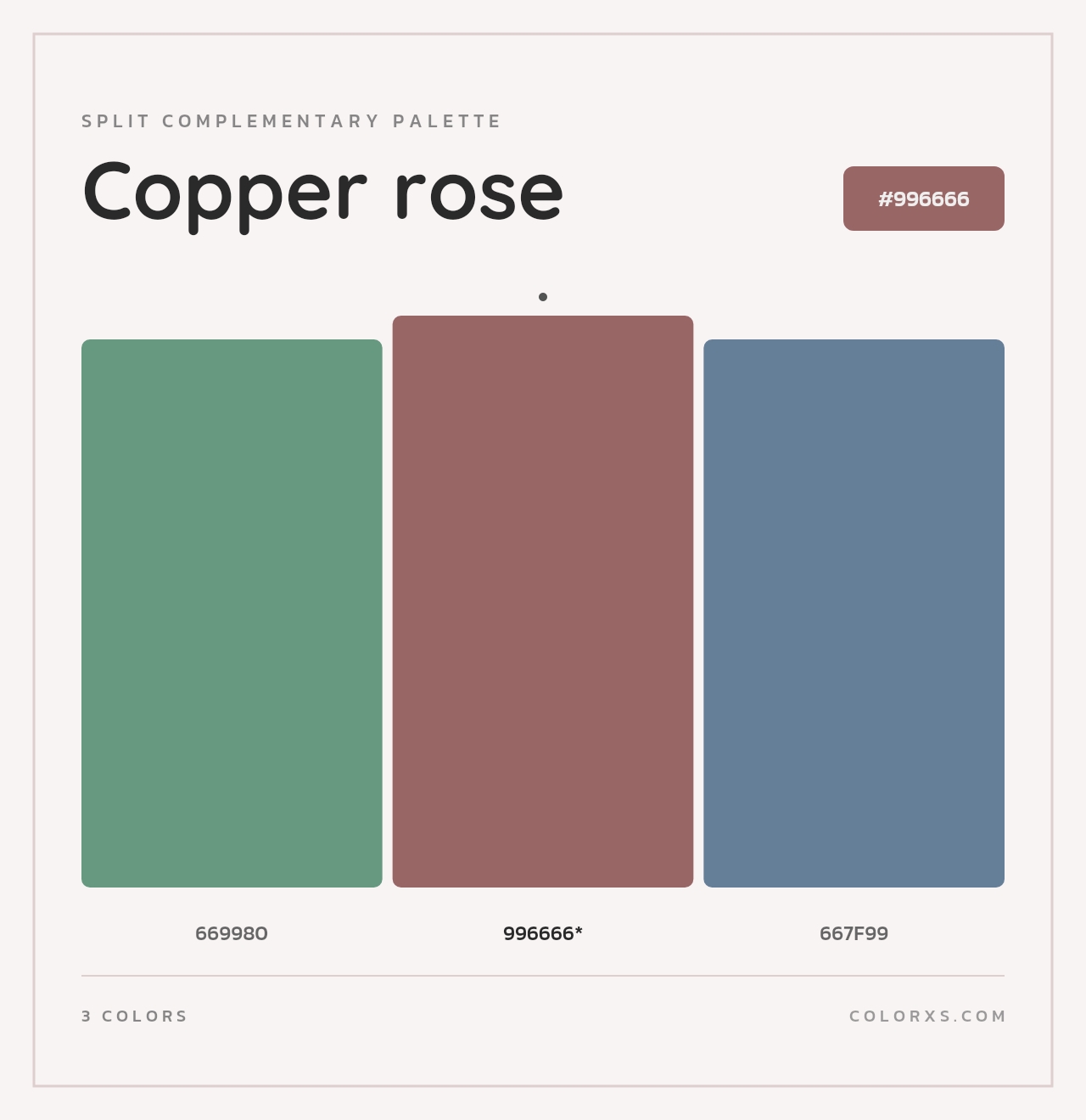 Copper rose - Split-Complementary Color Palette