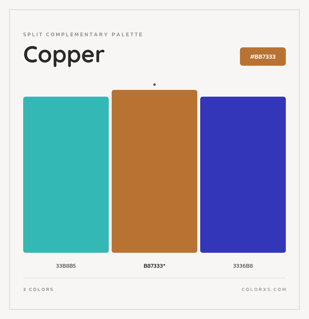 Copper - Split-Complementary Color Palette