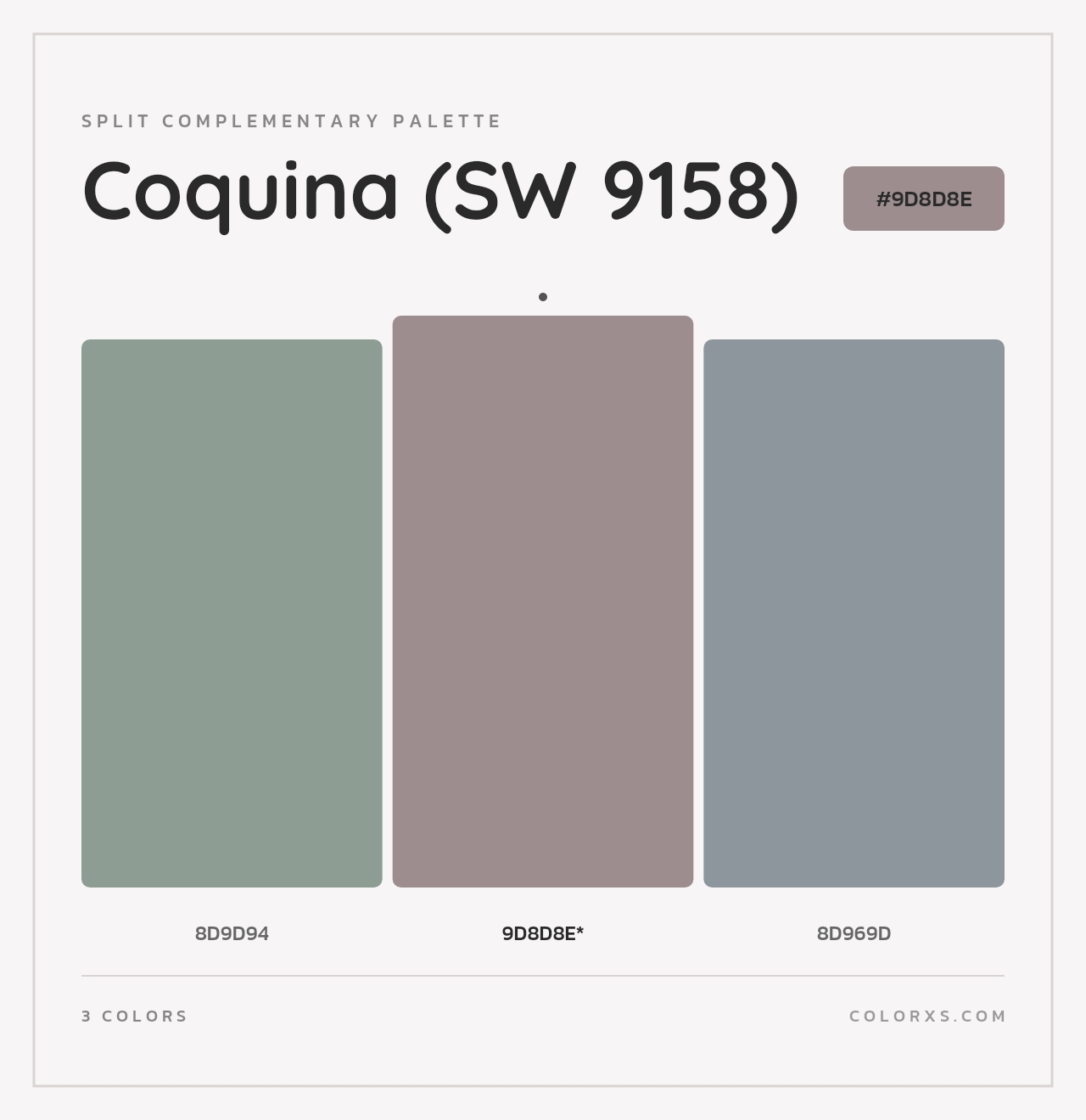 Coquina (SW 9158) - Split-Complementary Color Palette