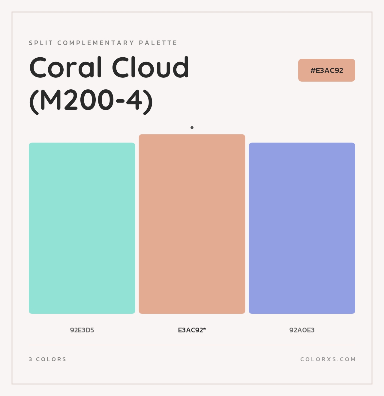 Coral Cloud (M200-4) - Split-Complementary Color Palette