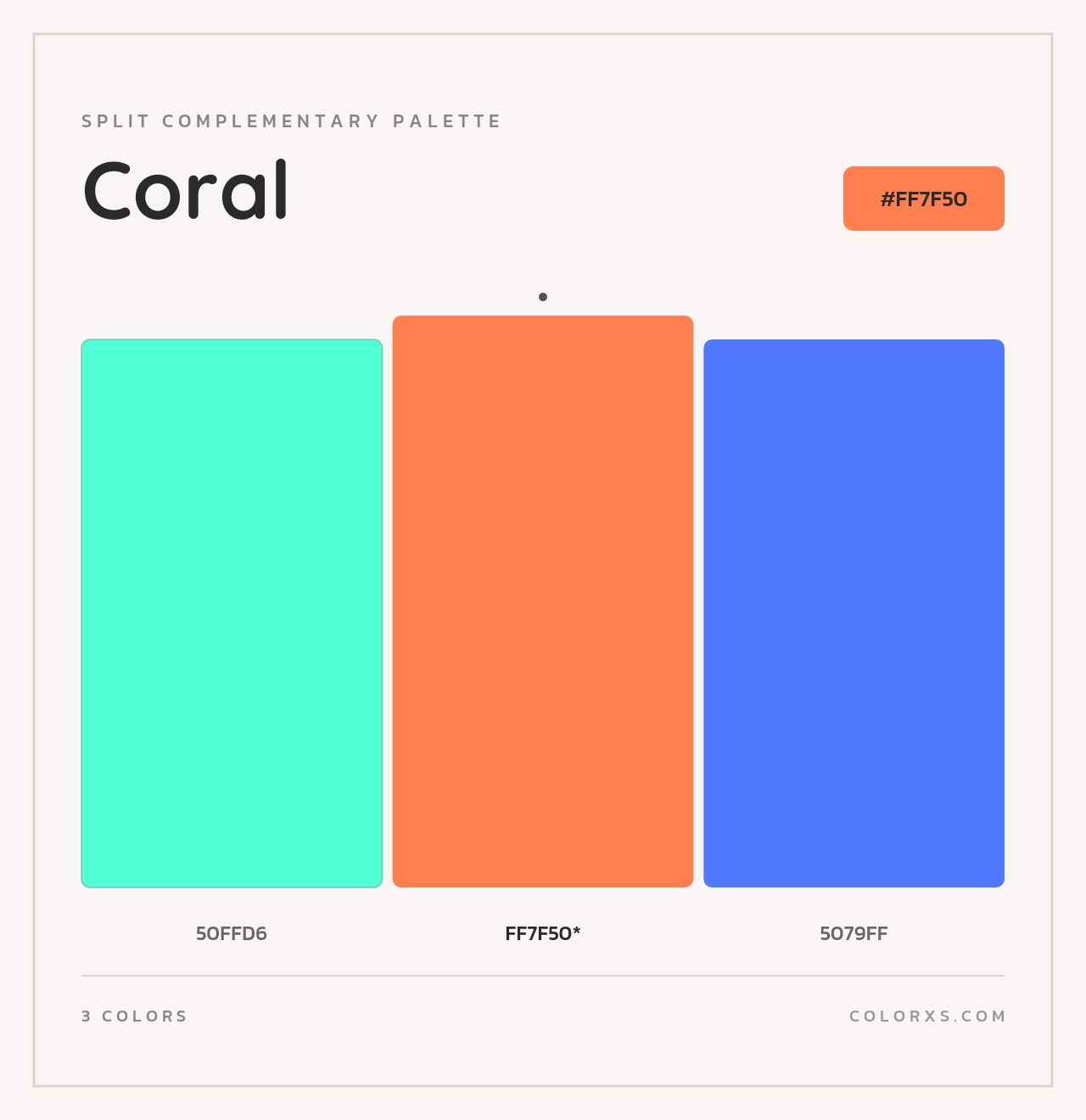 Coral - Split-Complementary Color Palette