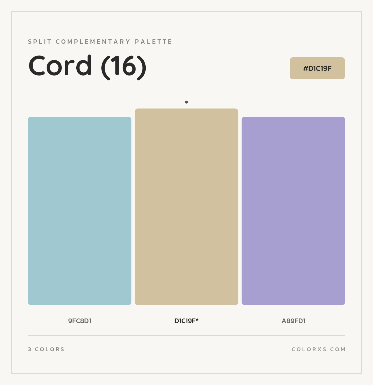 Cord (16) - Split-Complementary Color Palette