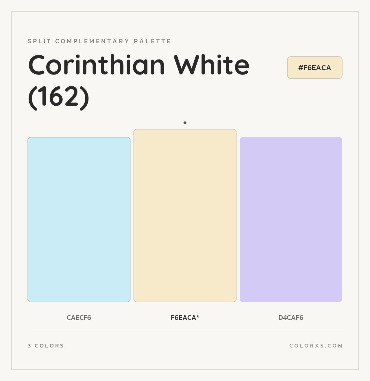 Corinthian White (162) - Split-Complementary Color Palette