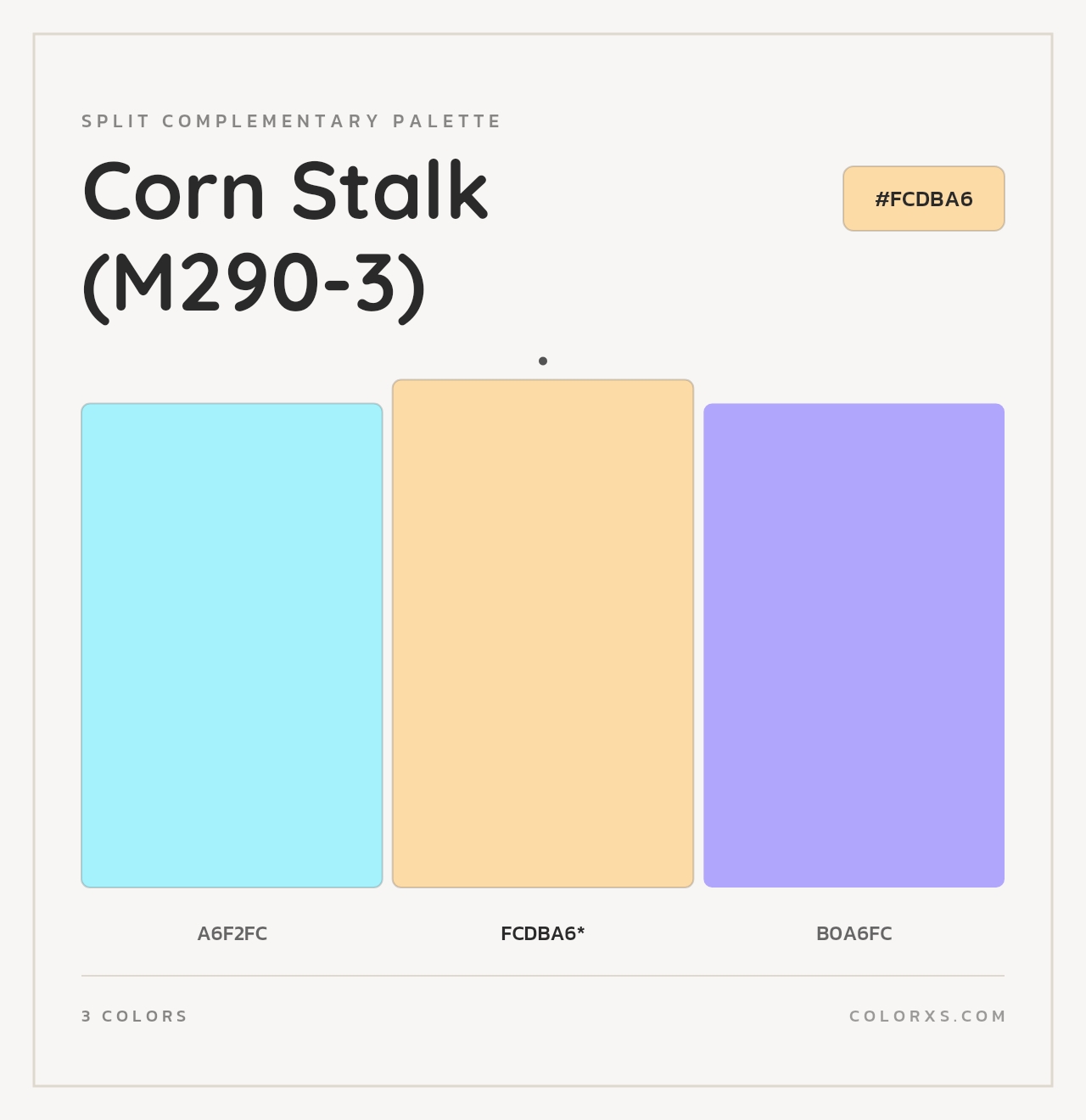 Corn Stalk (M290-3) - Split-Complementary Color Palette