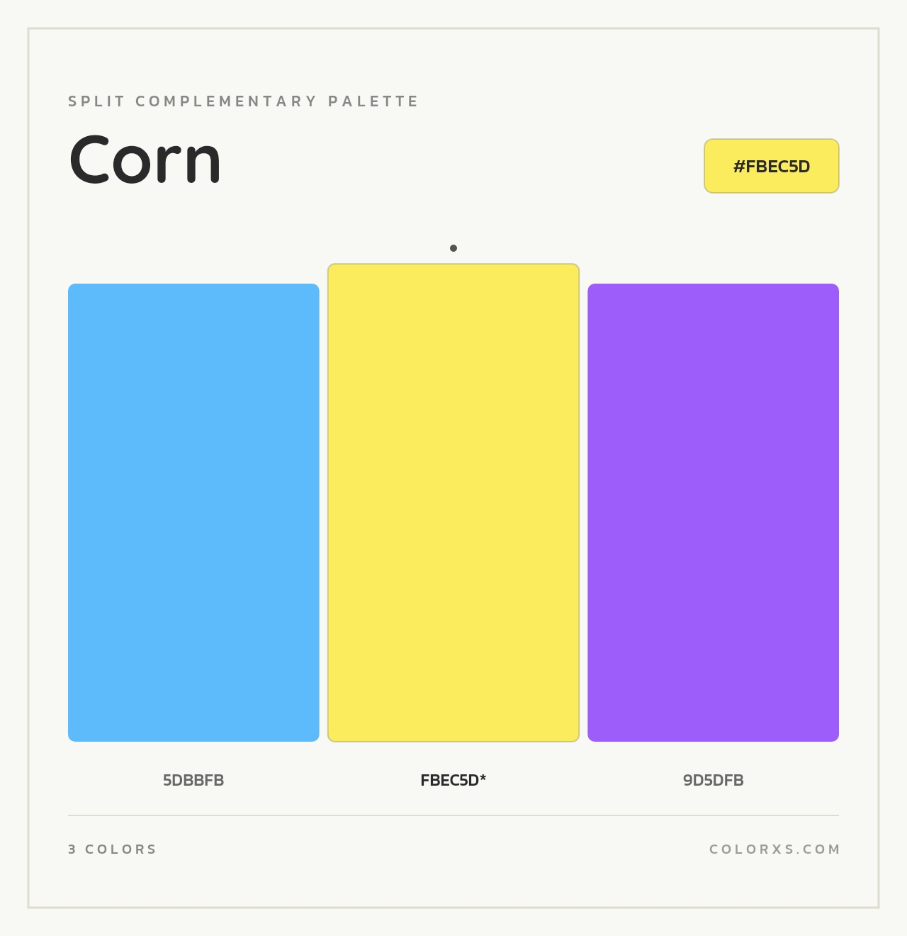 Corn - Split-Complementary Color Palette