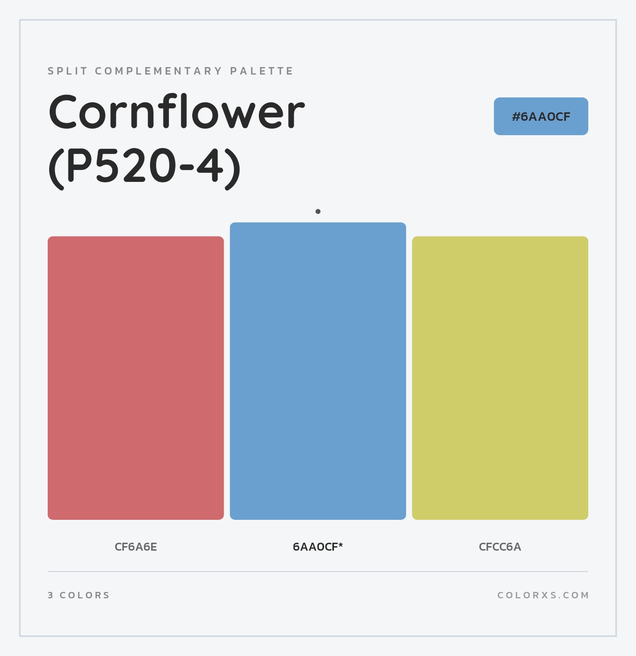Cornflower (P520-4) - Split-Complementary Color Palette