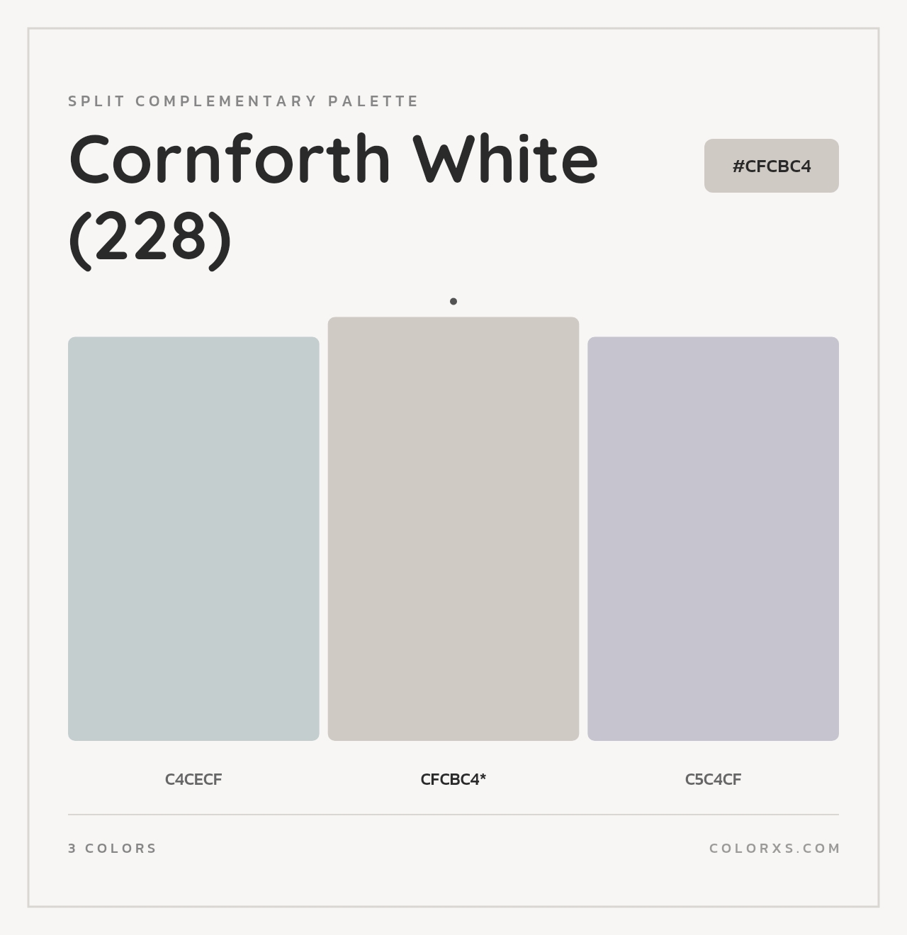 Cornforth White (228) - Split-Complementary Color Palette