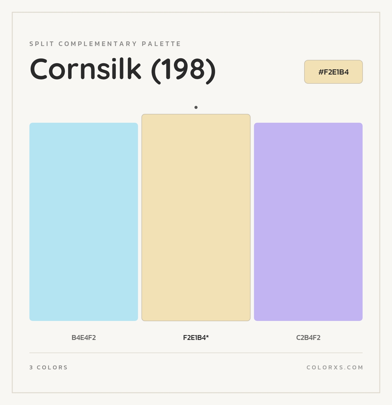 Cornsilk (198) - Split-Complementary Color Palette