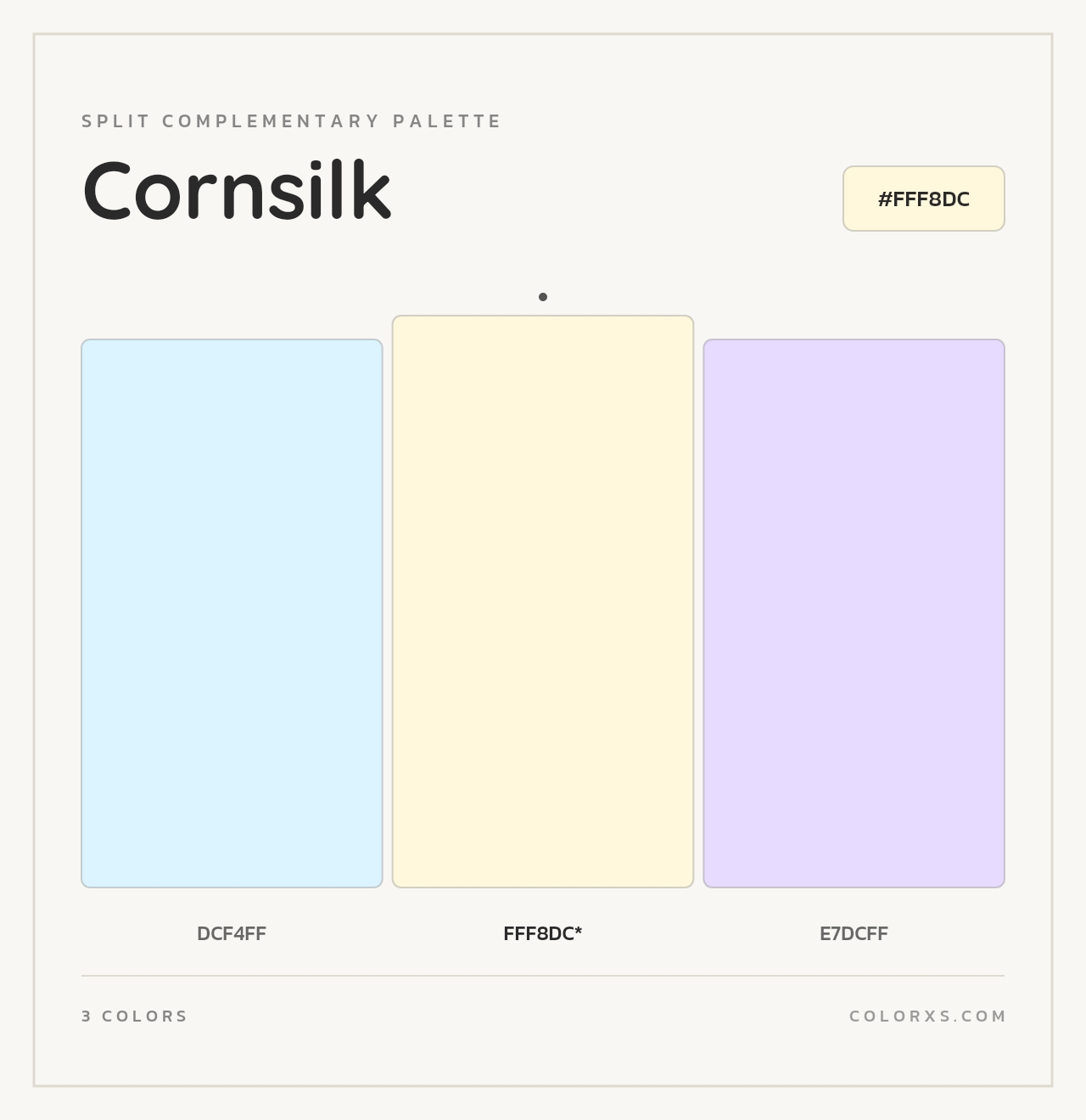 Cornsilk - Split-Complementary Color Palette