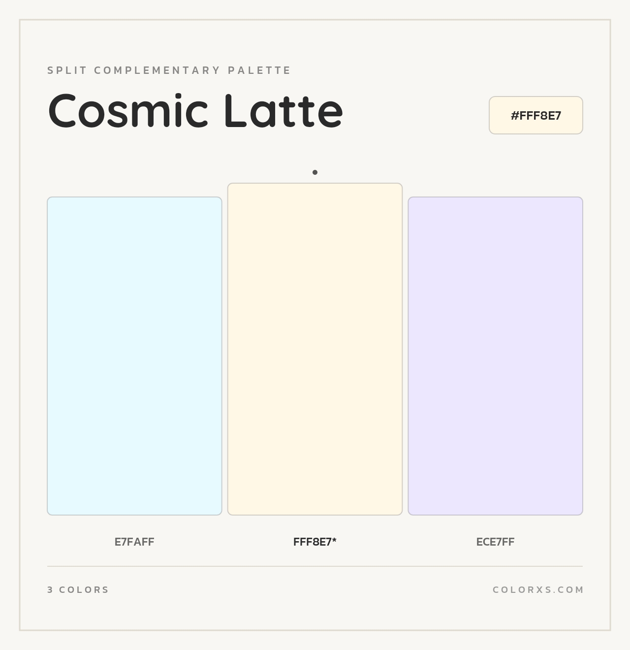 Cosmic Latte - Split-Complementary Color Palette
