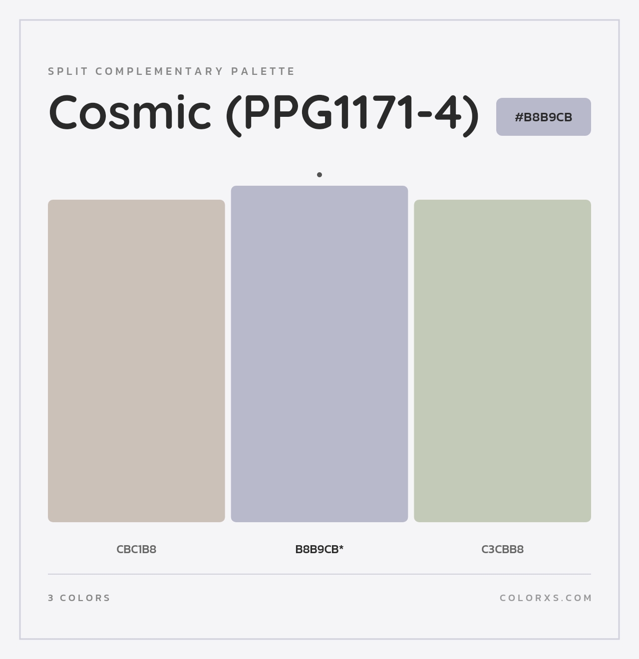 Cosmic (PPG1171-4) - Split-Complementary Color Palette