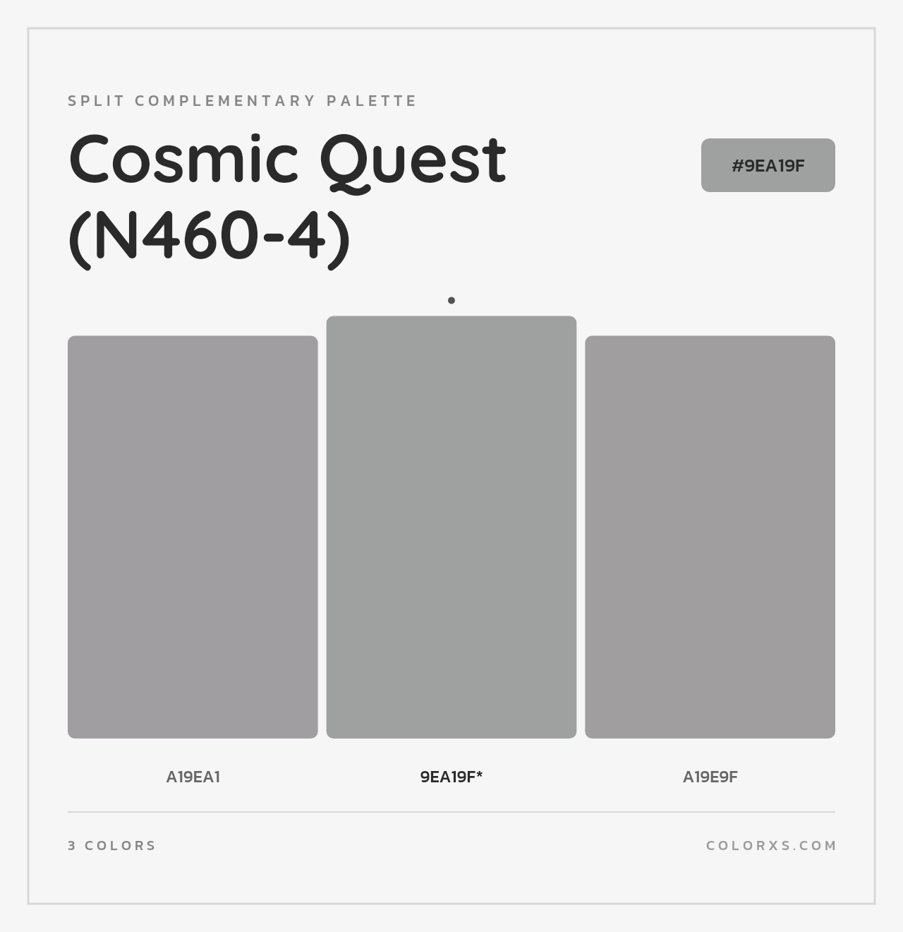 Cosmic Quest (N460-4) - Split-Complementary Color Palette