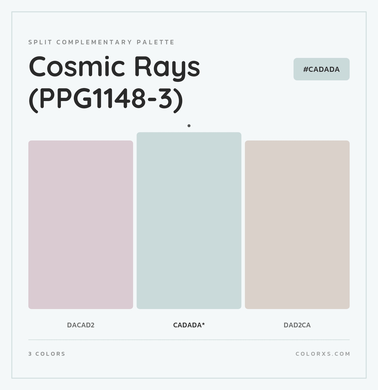 Cosmic Rays (PPG1148-3) - Split-Complementary Color Palette
