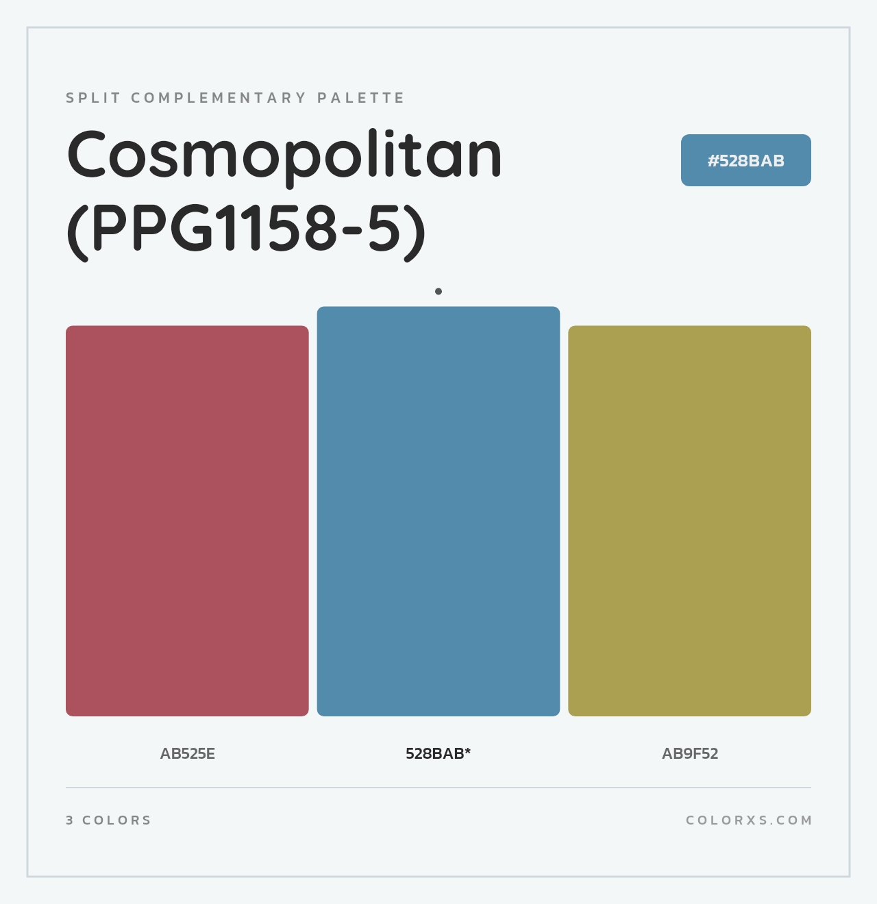 Cosmopolitan (PPG1158-5) - Split-Complementary Color Palette
