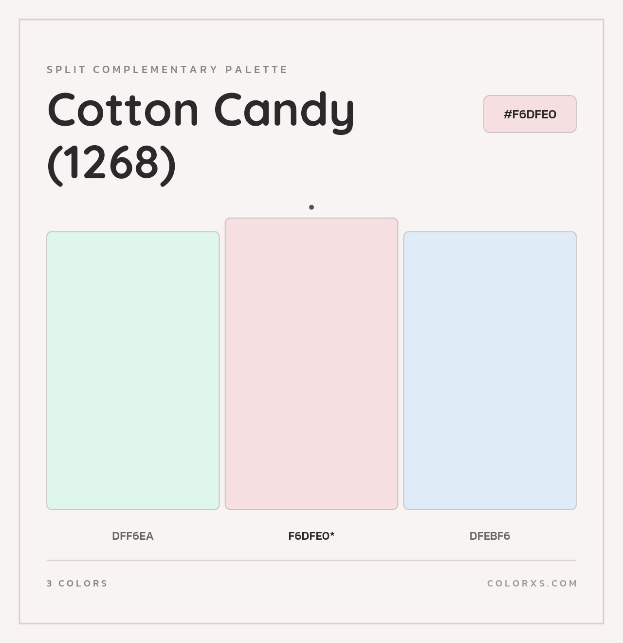 Cotton Candy (1268) - Split-Complementary Color Palette