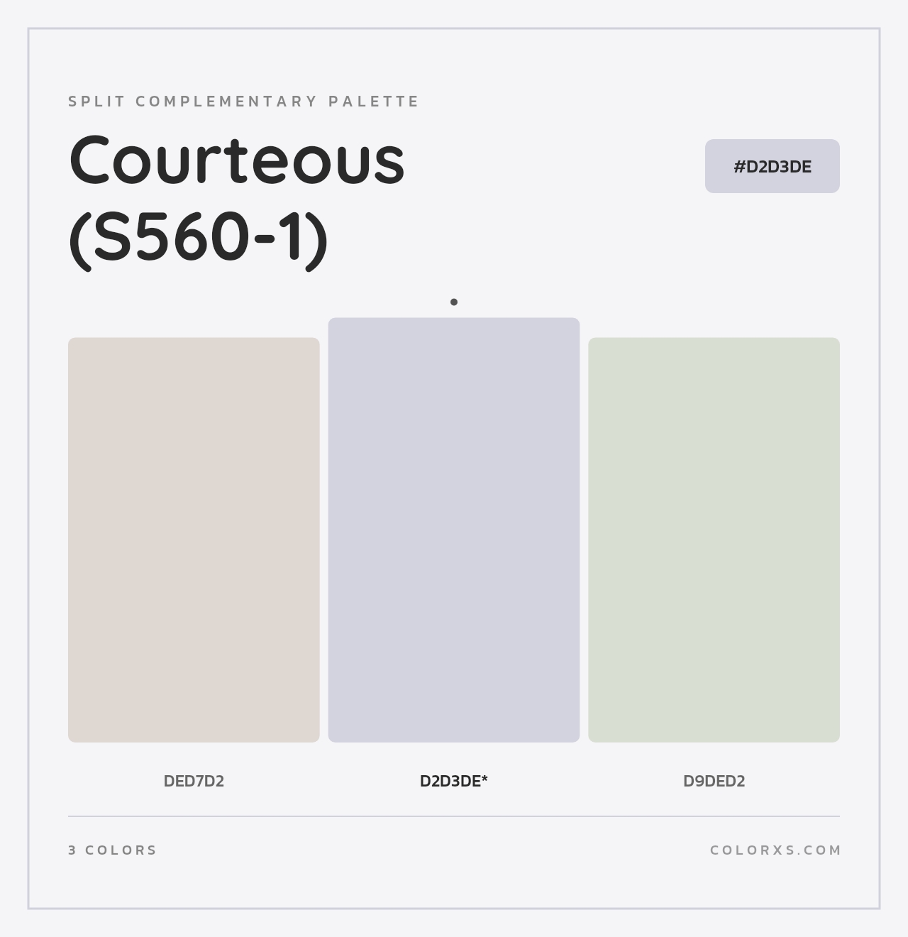 Courteous (S560-1) - Split-Complementary Color Palette