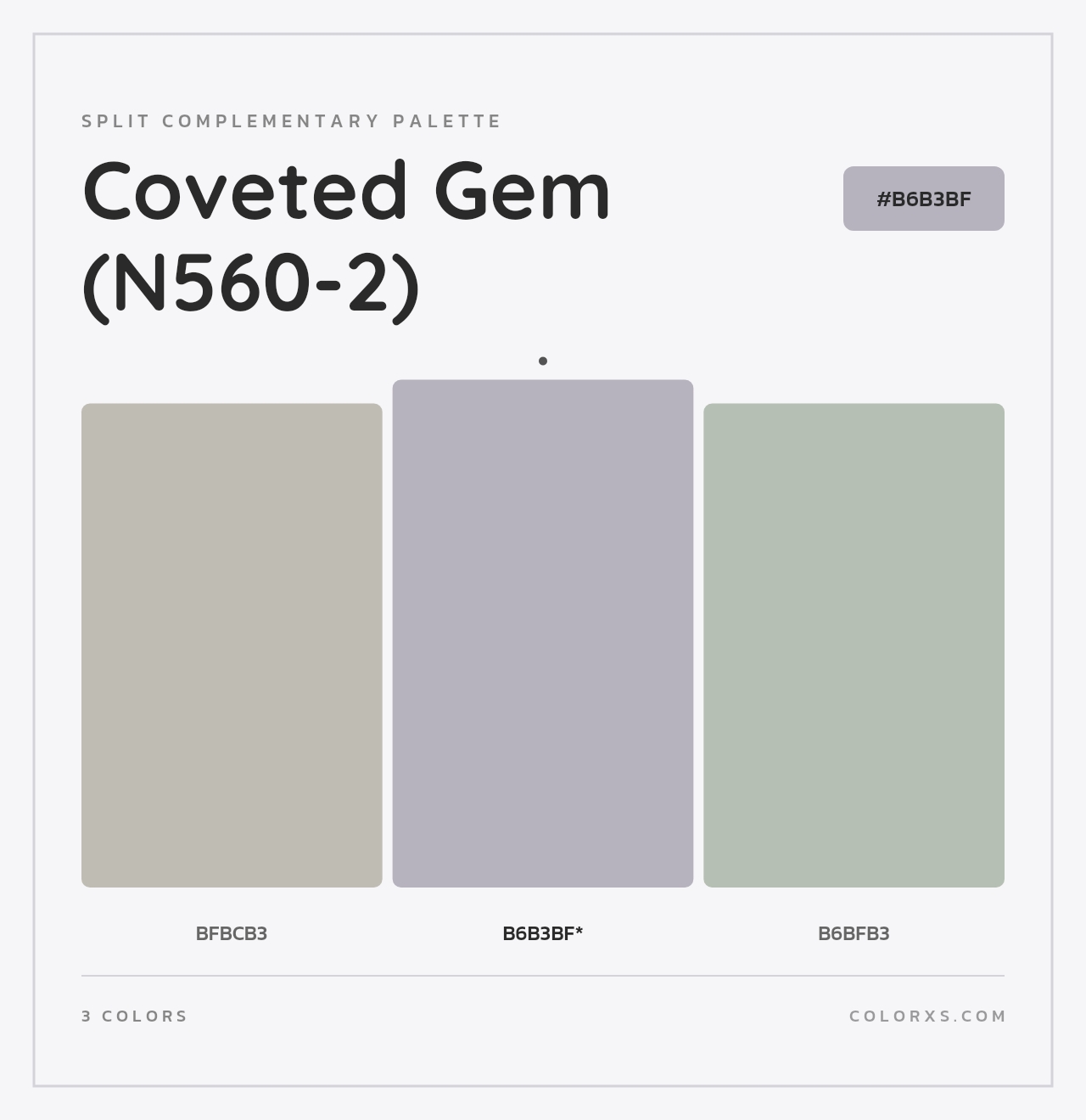 Coveted Gem (N560-2) - Split-Complementary Color Palette