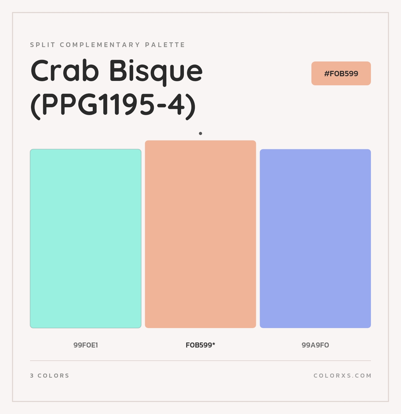 Crab Bisque (PPG1195-4) - Split-Complementary Color Palette