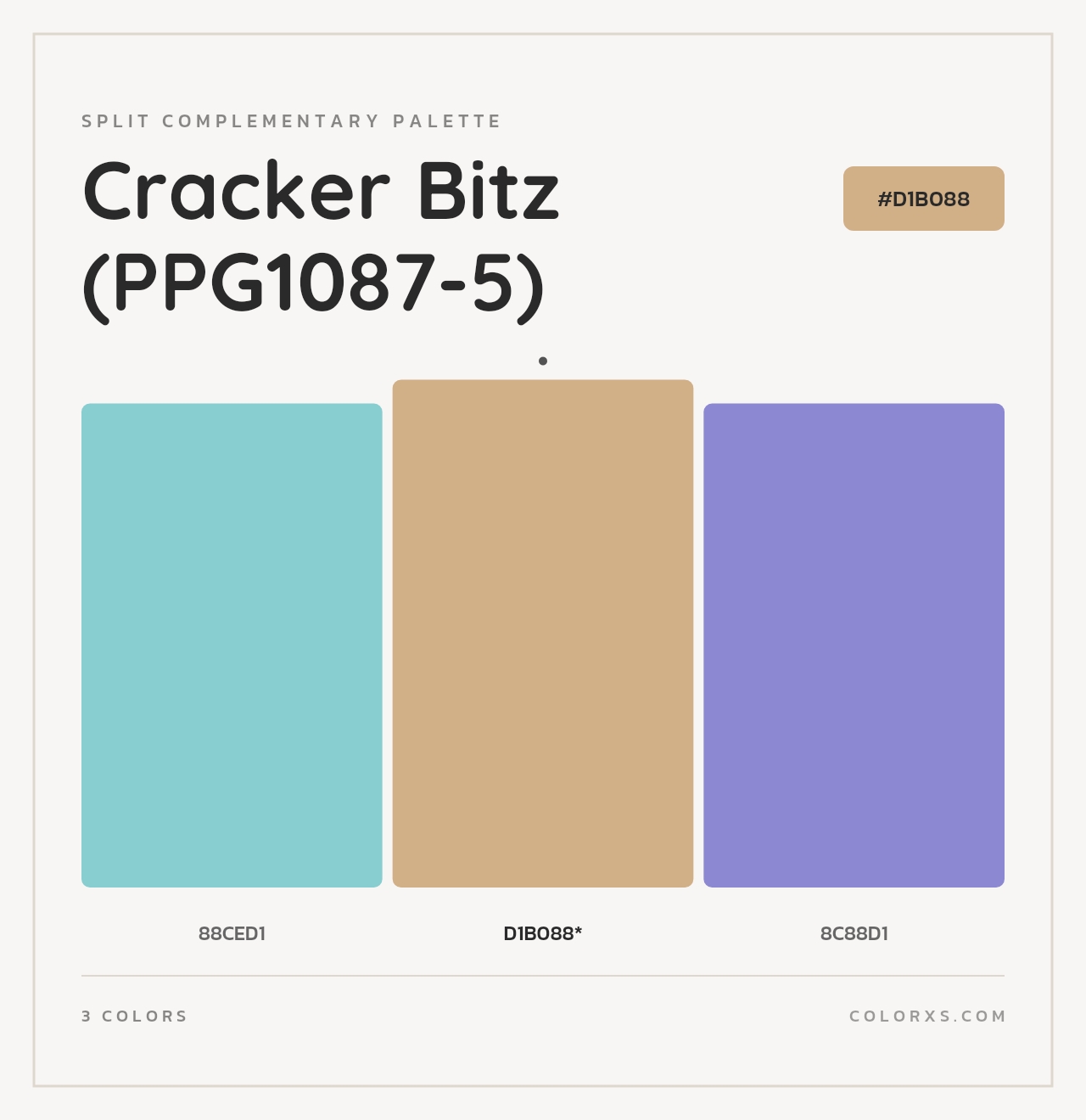 Cracker Bitz (PPG1087-5) - Split-Complementary Color Palette
