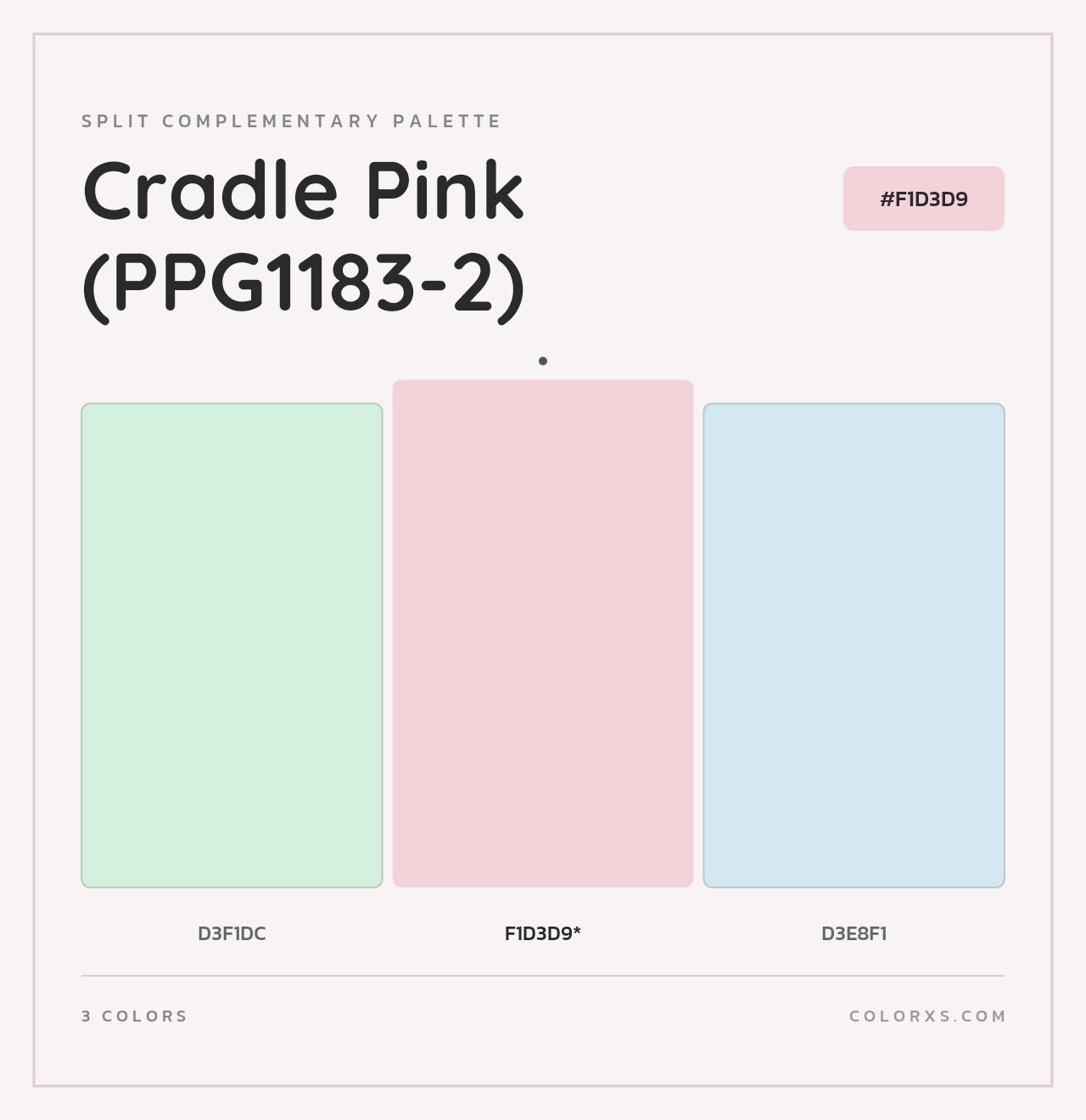 Cradle Pink (PPG1183-2) - Split-Complementary Color Palette