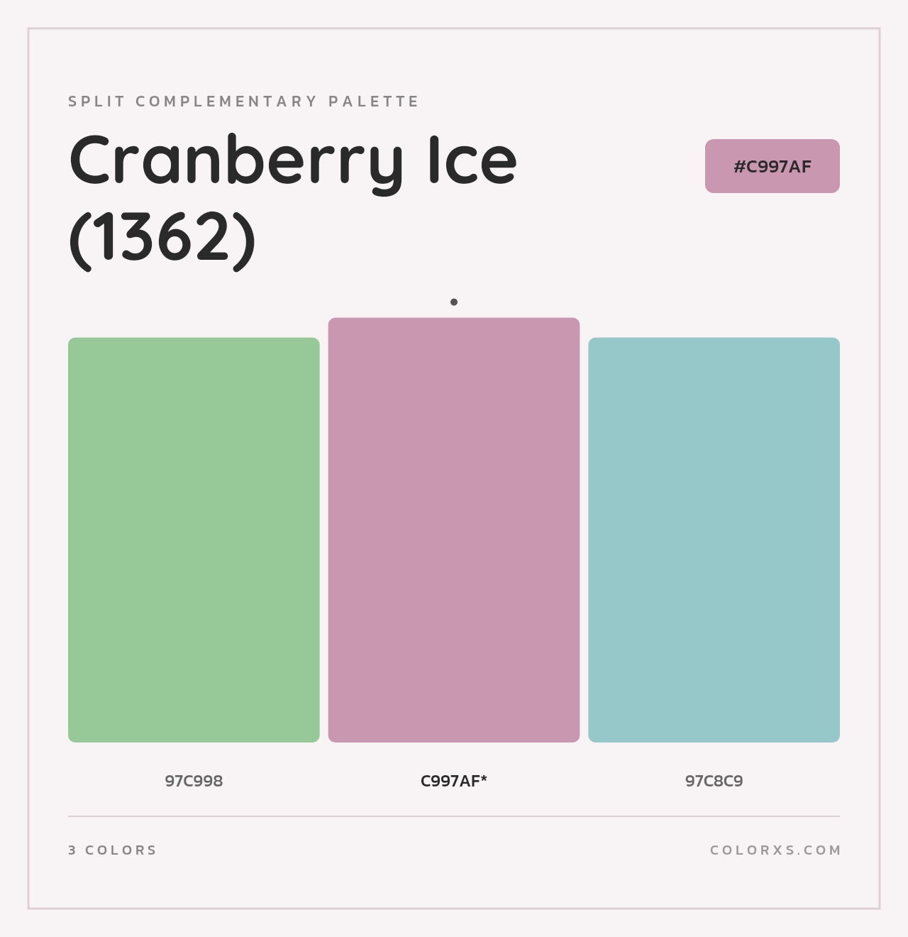 Cranberry Ice (1362) - Split-Complementary Color Palette