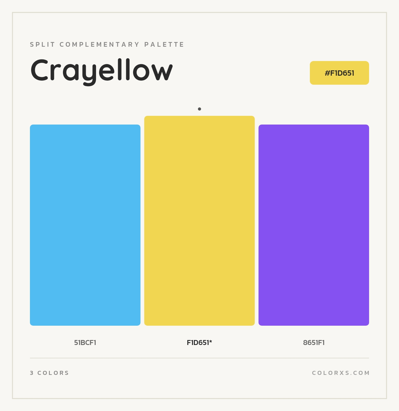 Crayellow - Split-Complementary Color Palette