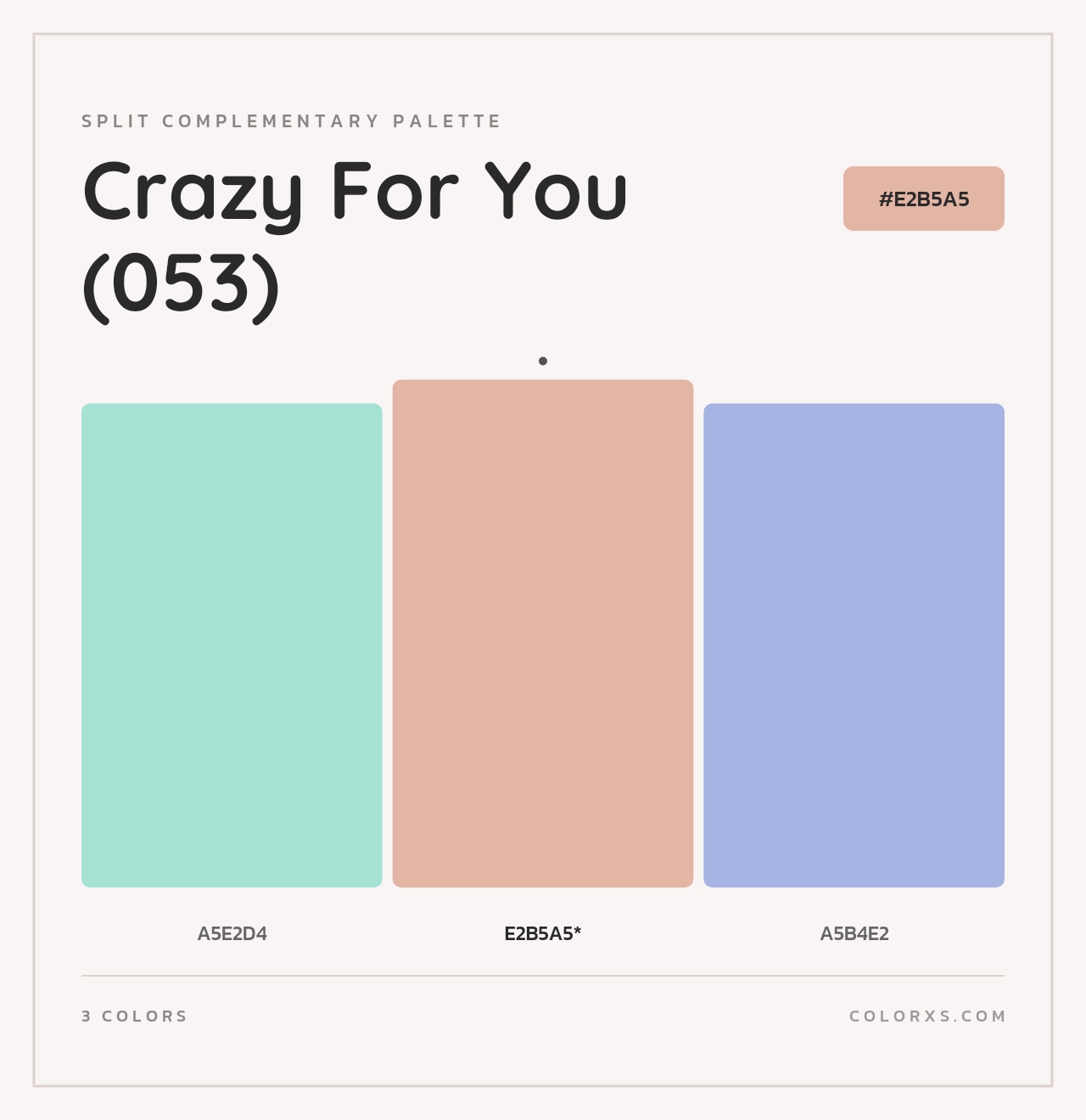 Crazy For You (053) - Split-Complementary Color Palette