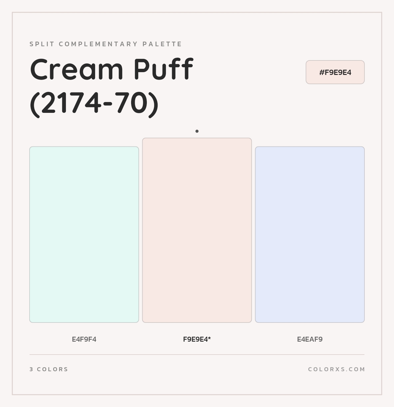 Cream Puff (2174-70) - Split-Complementary Color Palette