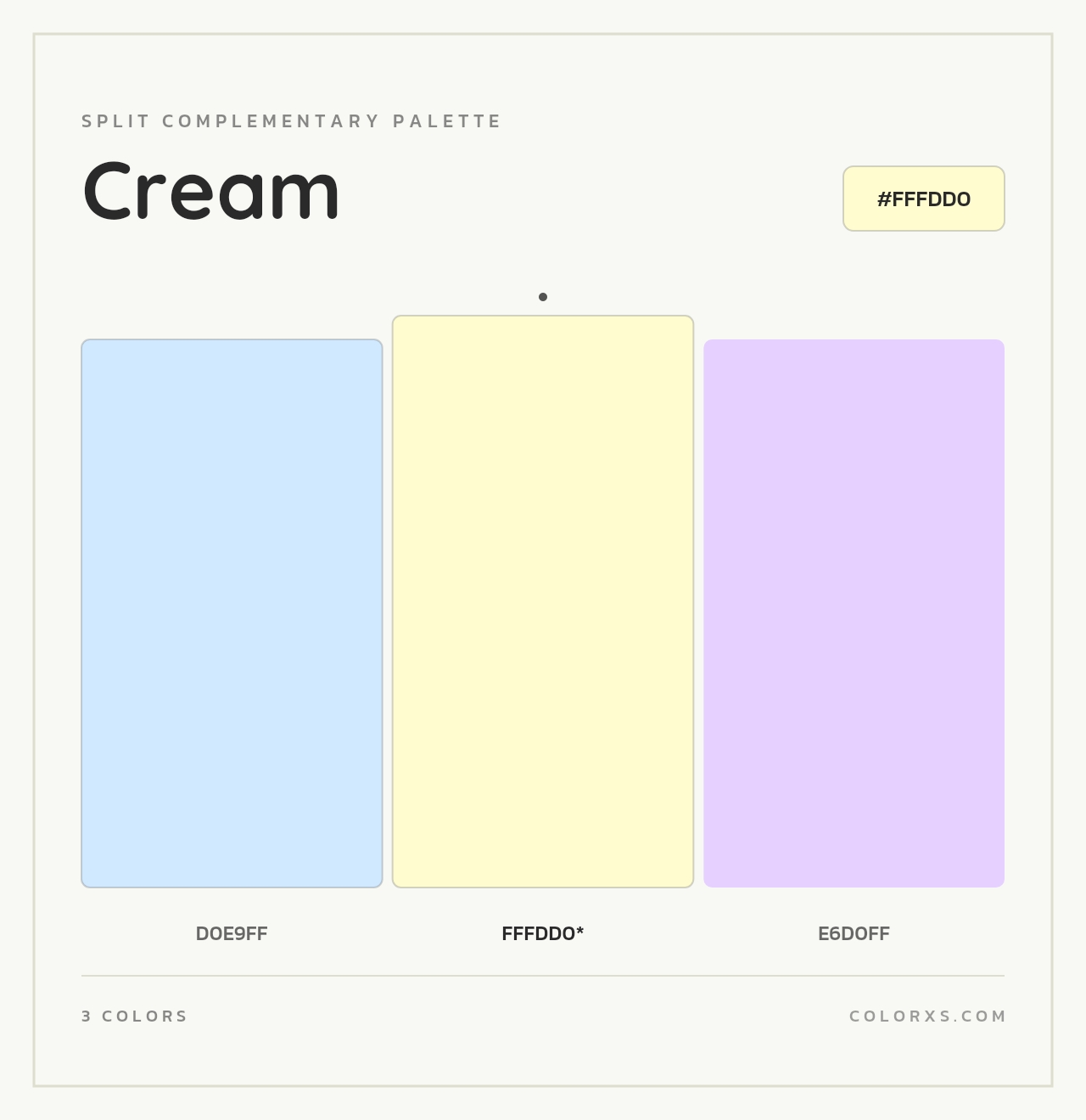 Cream - Split-Complementary Color Palette