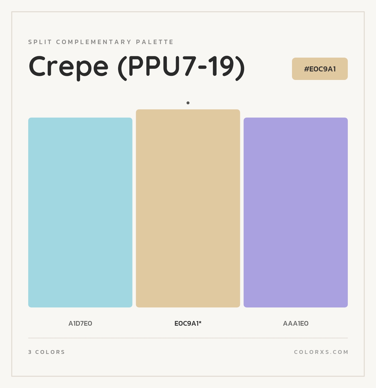 Crepe (PPU7-19) - Split-Complementary Color Palette