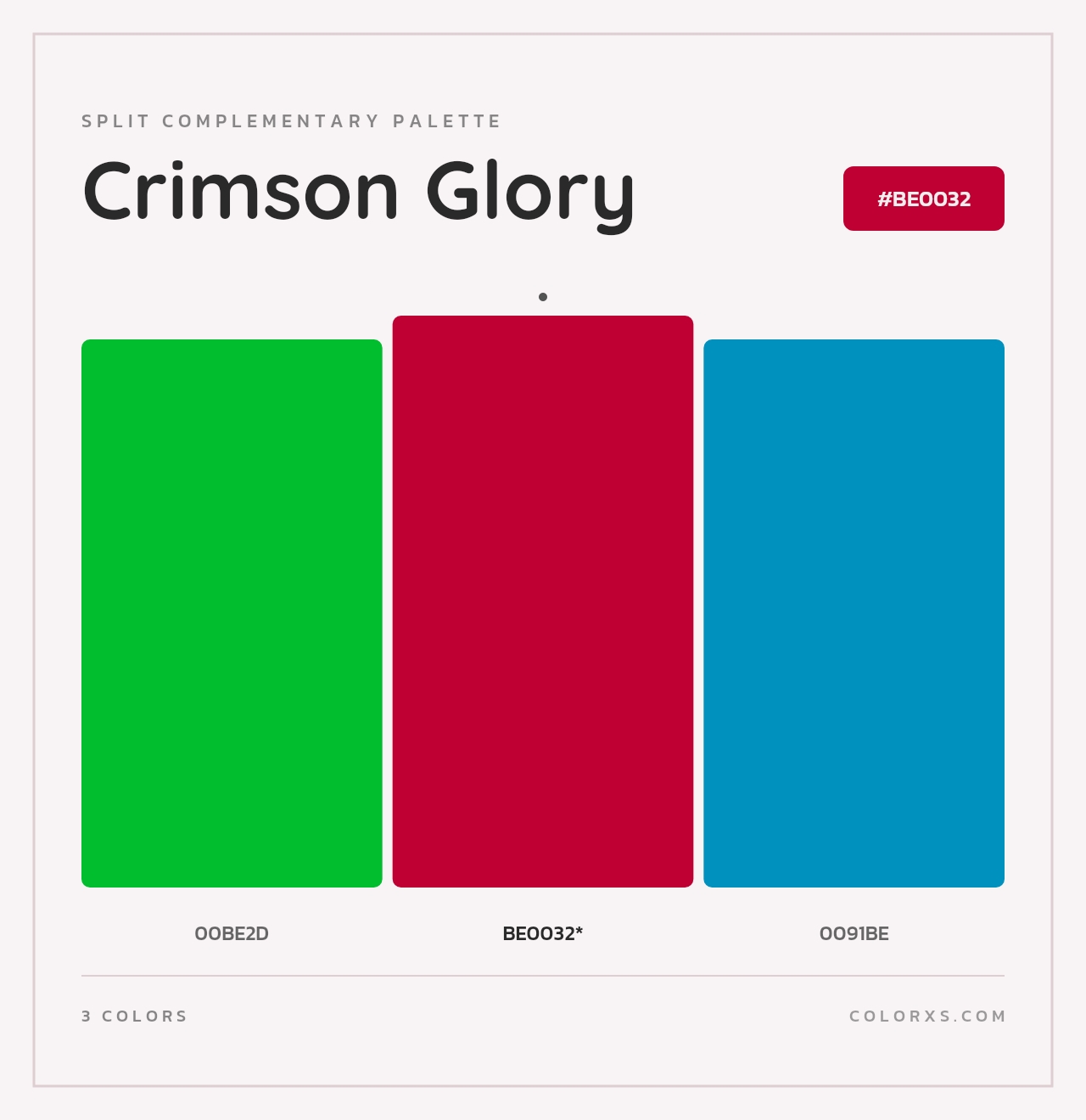 Crimson Glory - Split-Complementary Color Palette
