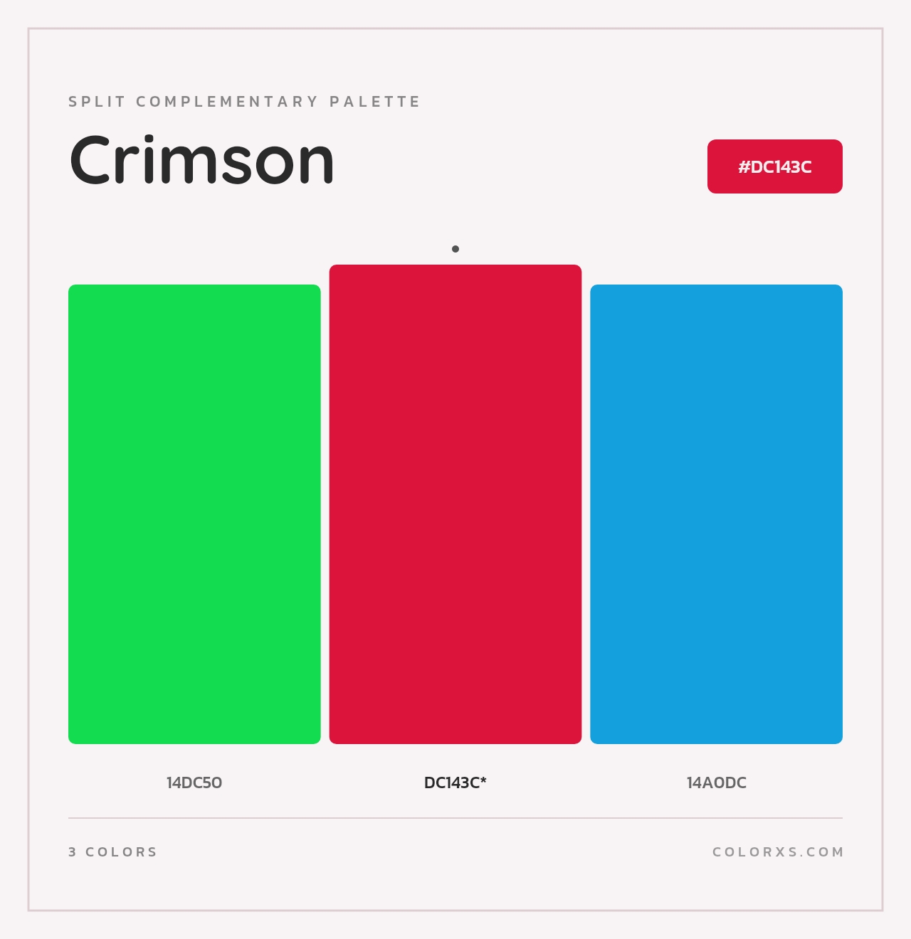 Crimson - Split-Complementary Color Palette