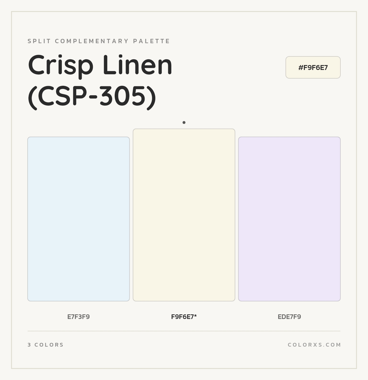 Crisp Linen (CSP-305) - Split-Complementary Color Palette