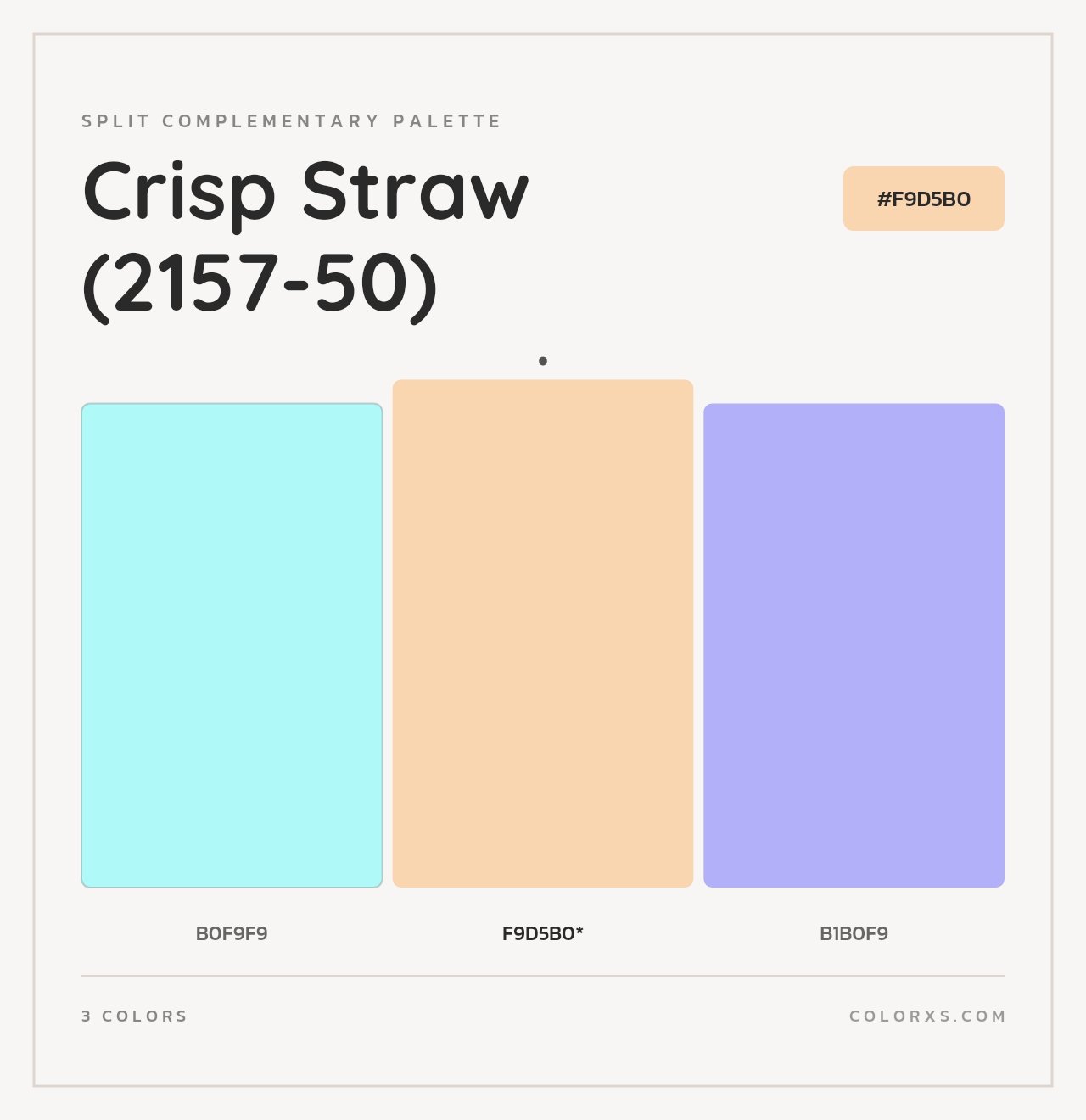 Crisp Straw (2157-50) - Split-Complementary Color Palette