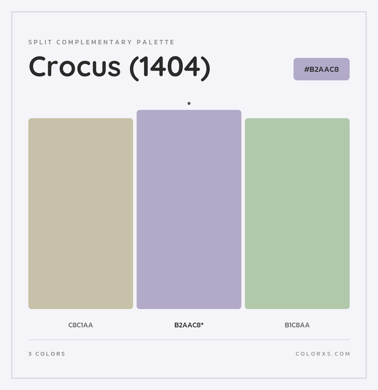 Crocus (1404) - Split-Complementary Color Palette