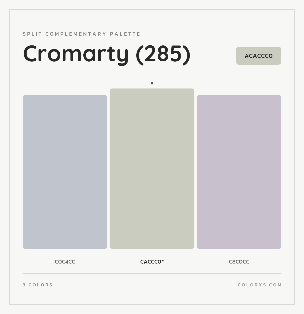 Cromarty (285) - Split-Complementary Color Palette