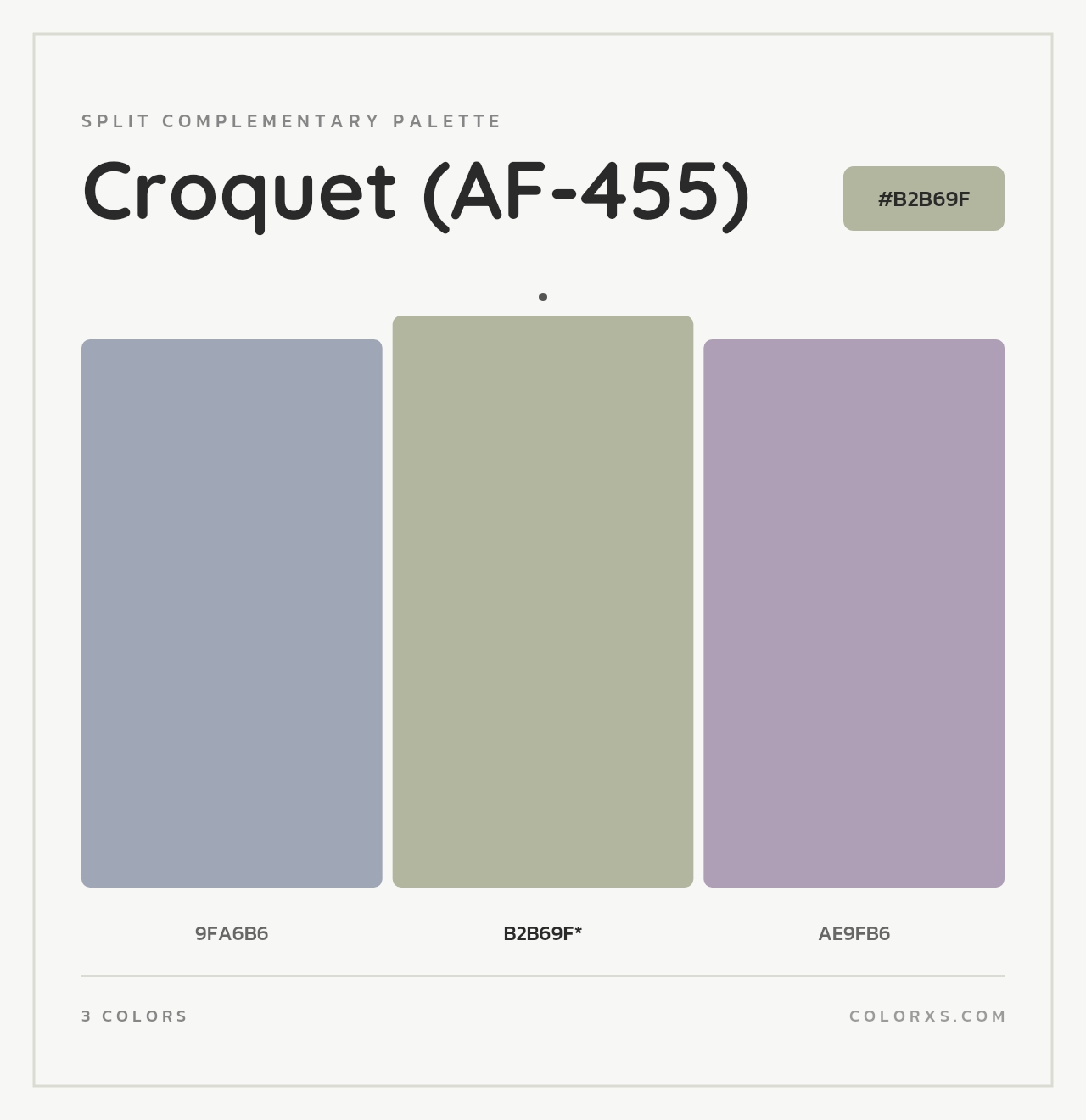 Croquet (AF-455) - Split-Complementary Color Palette