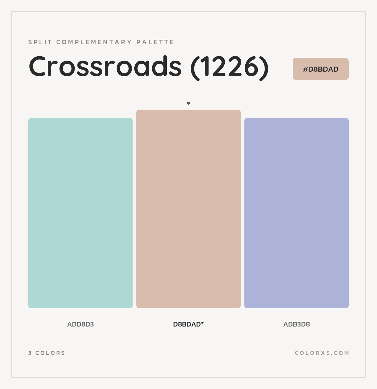 Crossroads (1226) - Split-Complementary Color Palette
