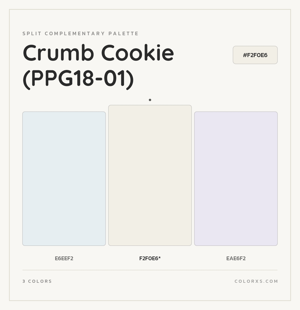 Crumb Cookie (PPG18-01) - Split-Complementary Color Palette