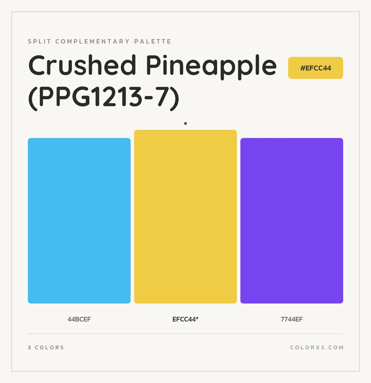 Crushed Pineapple (PPG1213-7) - Split-Complementary Color Palette