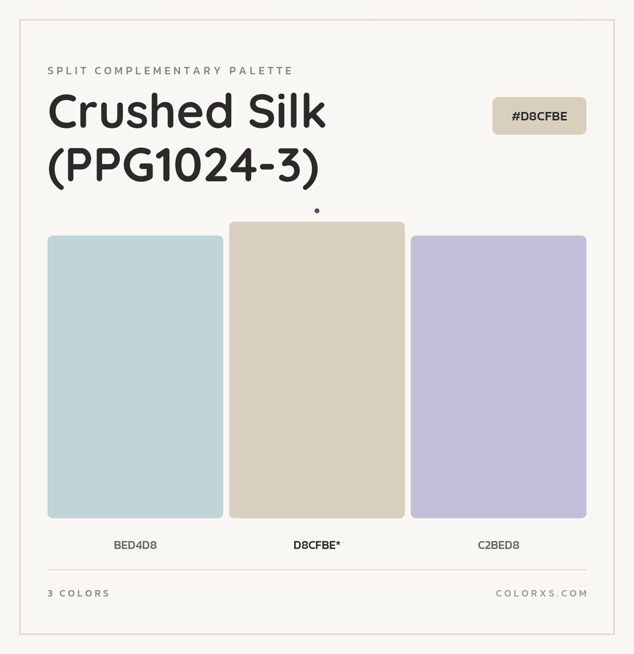 Crushed Silk (PPG1024-3) - Split-Complementary Color Palette
