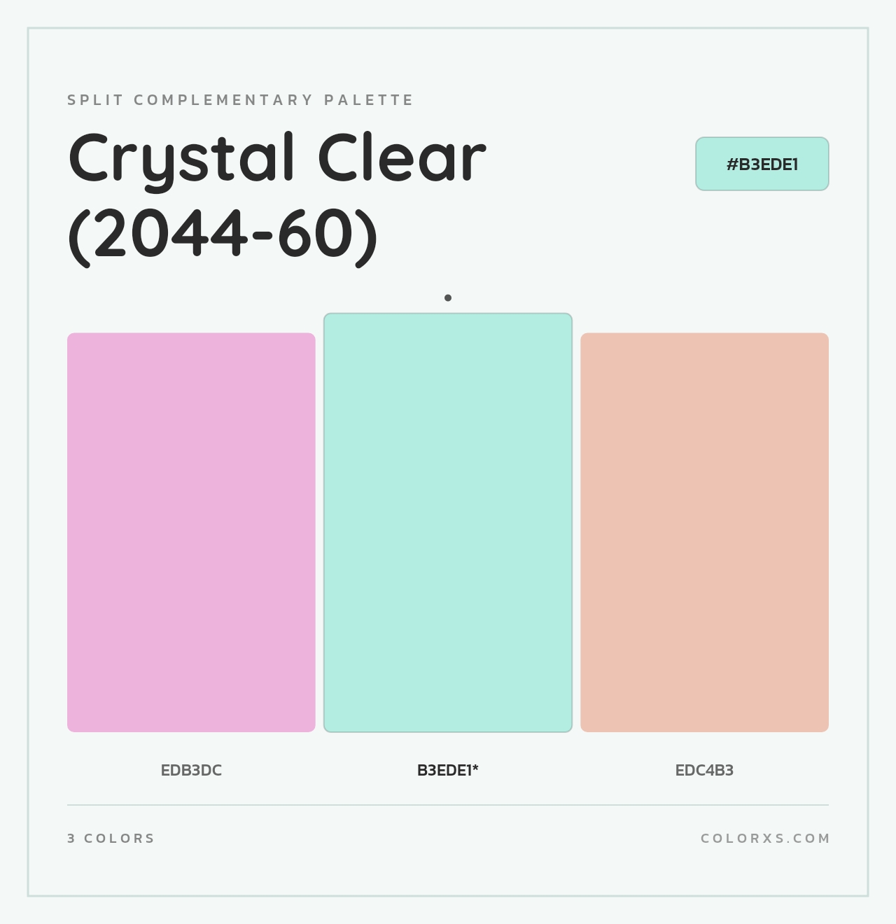 Crystal Clear (2044-60) - Split-Complementary Color Palette