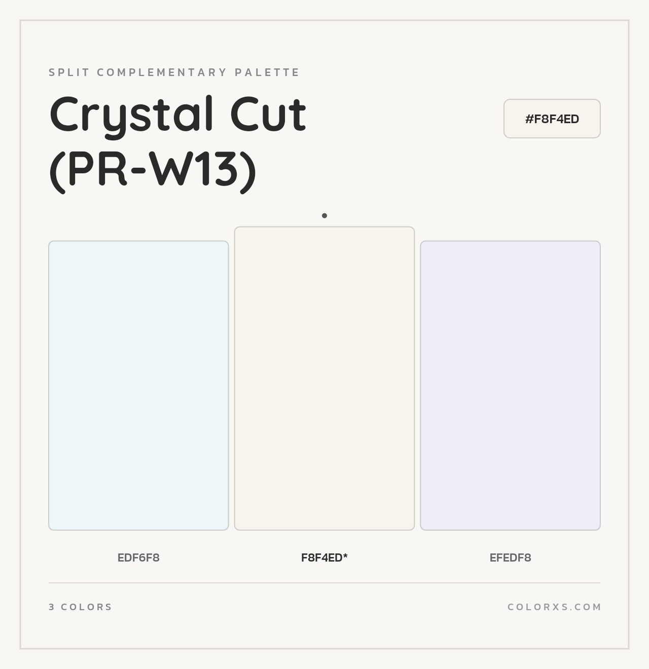Crystal Cut (PR-W13) - Split-Complementary Color Palette