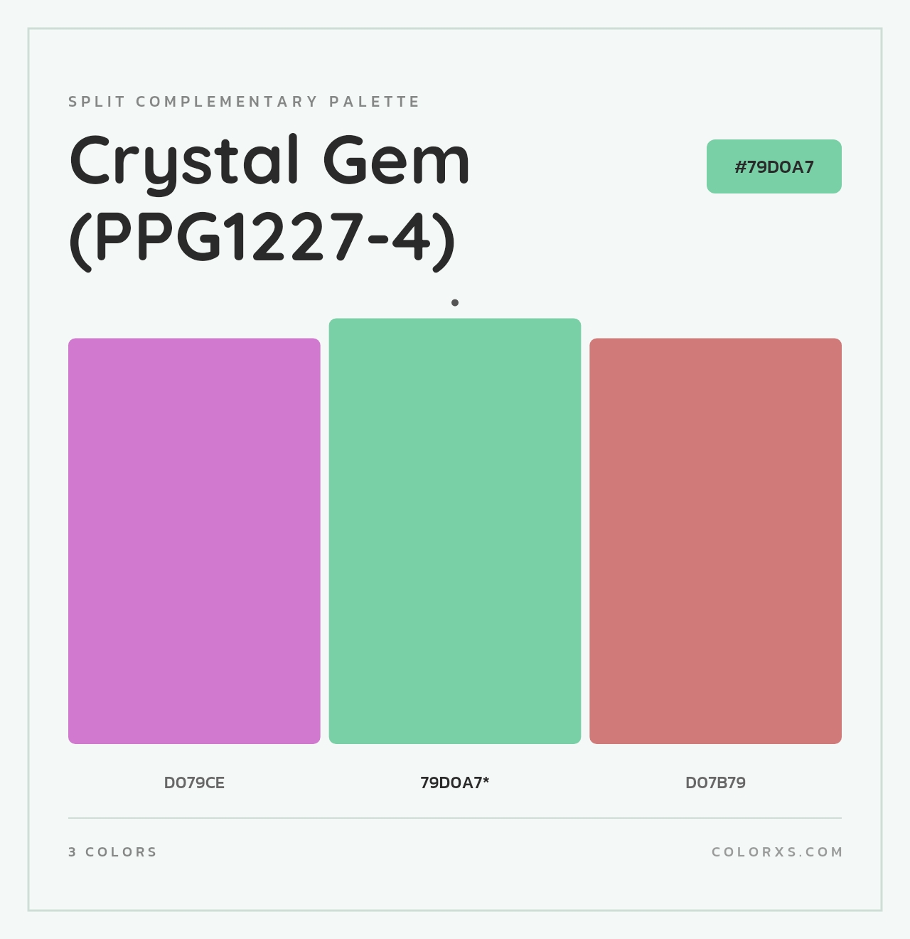 Crystal Gem (PPG1227-4) - Split-Complementary Color Palette