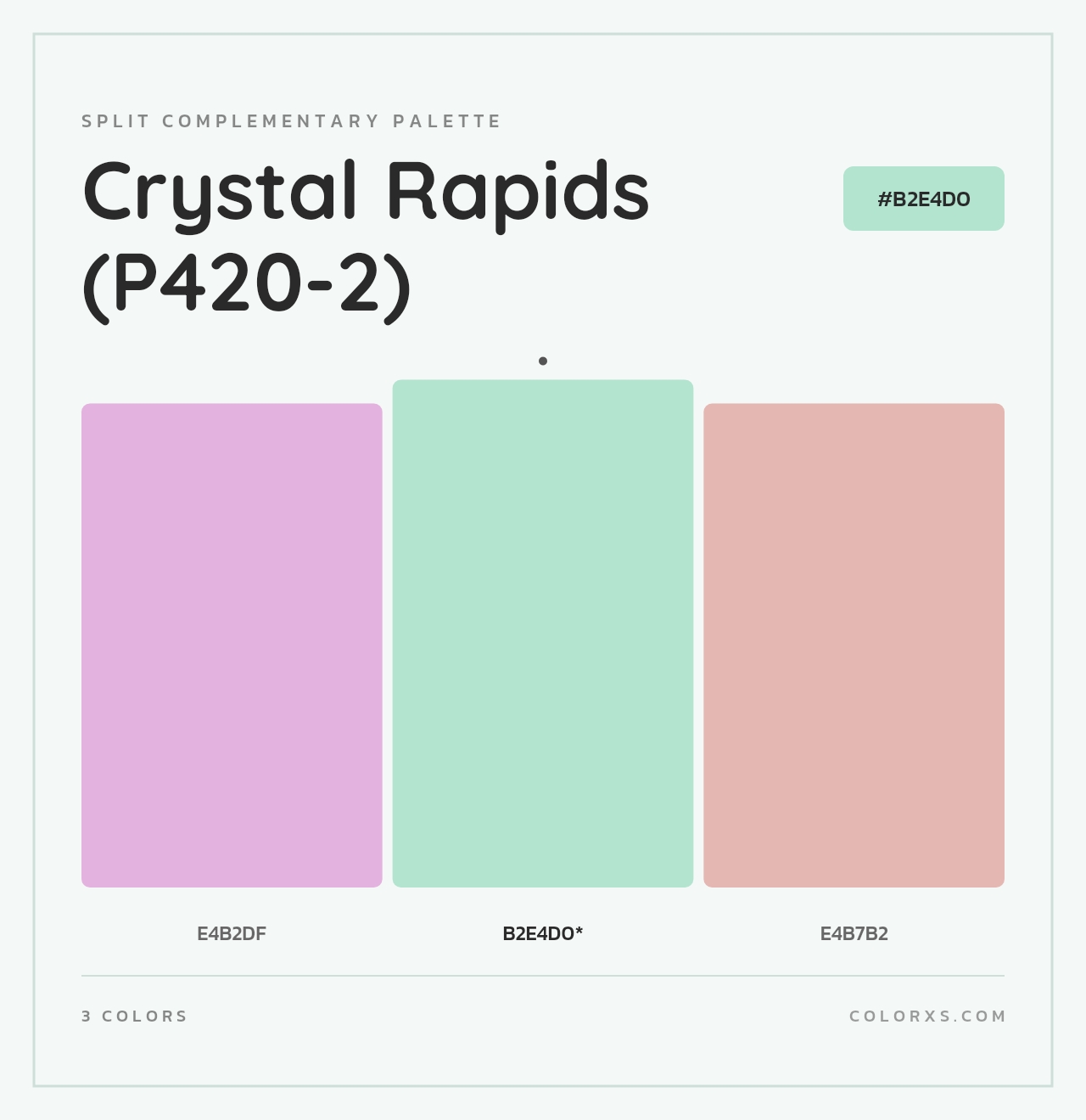 Crystal Rapids (P420-2) - Split-Complementary Color Palette