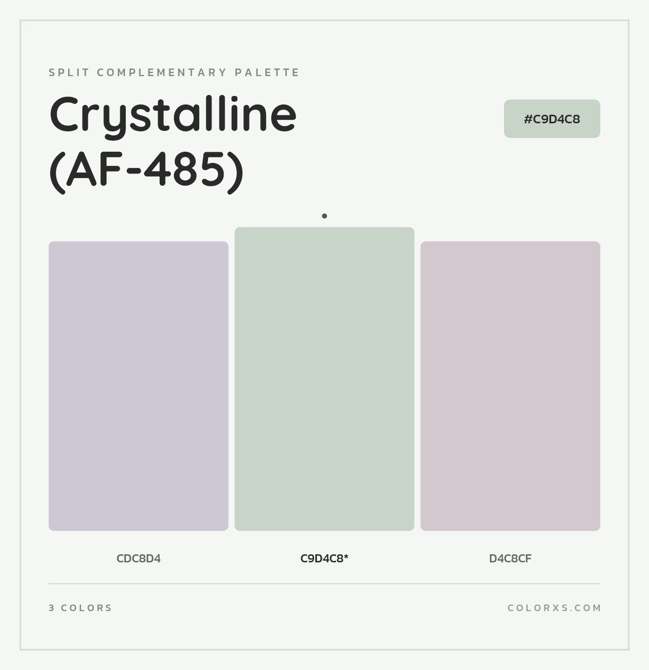 Crystalline (AF-485) - Split-Complementary Color Palette