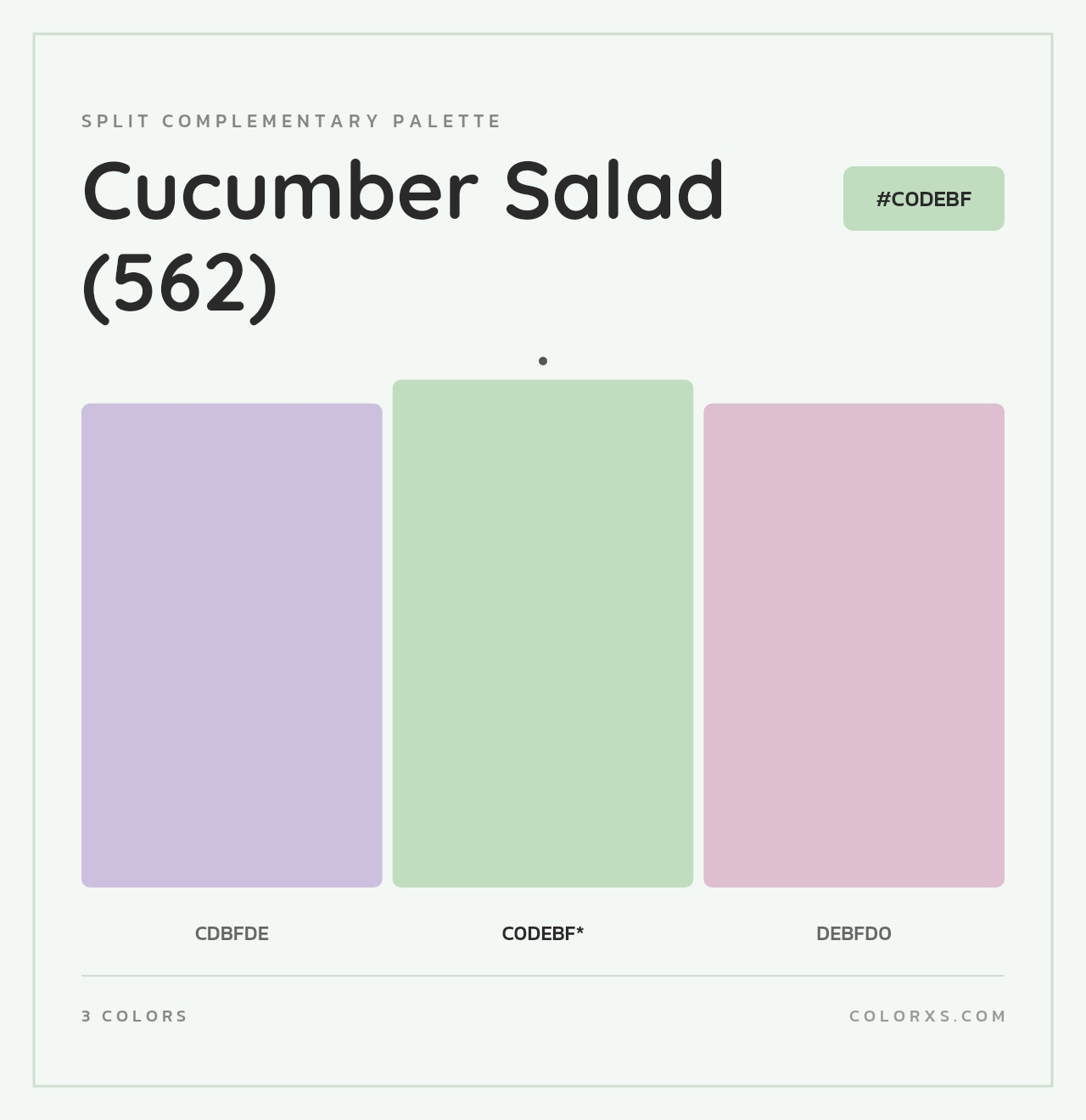 Cucumber Salad (562) - Split-Complementary Color Palette