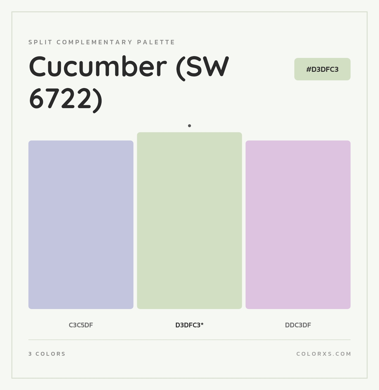 Cucumber (SW 6722) - Split-Complementary Color Palette